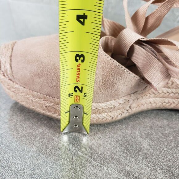 INC Shoes Womens 11 M Maisie Tan Lace-Up Espadrille Wedge Sandals Ankle Wrap Tie - Picture 13 of 13